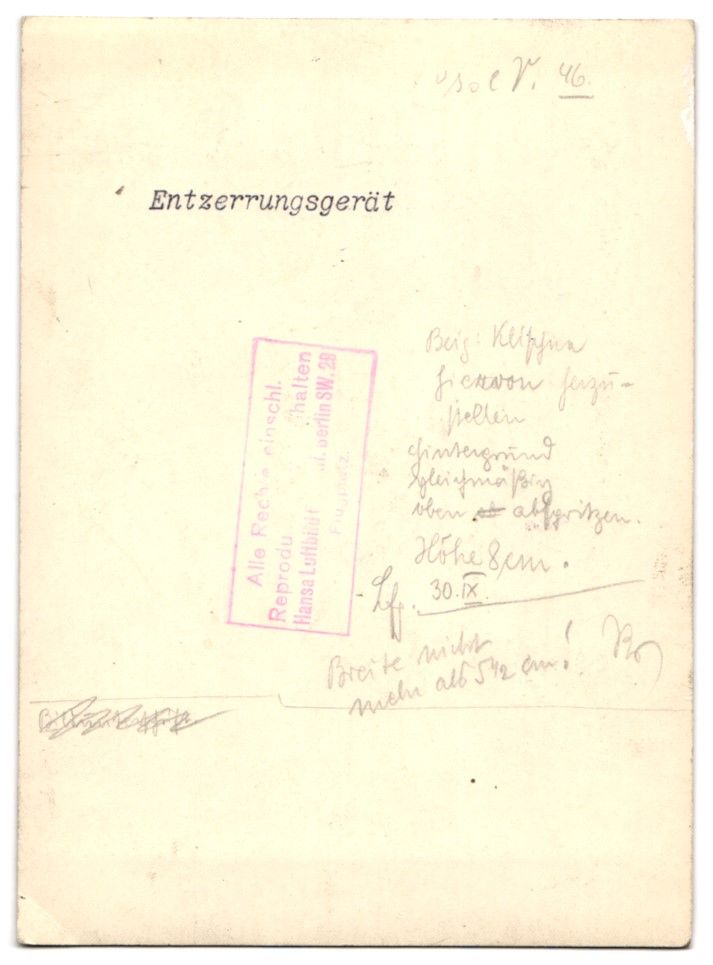 Fotografie &  Plakate: Fotografie Entzerrungsgerät, Apparat de – Gebraucht aus Berlin von bartko-reher 1