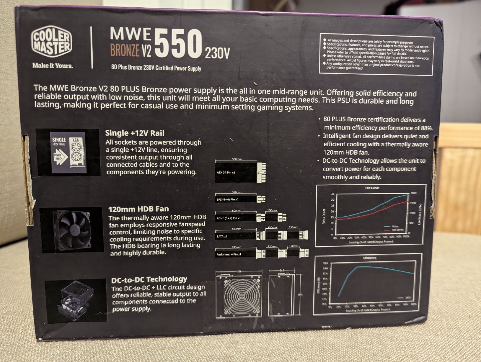 Componenti elettronici: Cooler Master MWE Bronze V2 550W PSU - Netzteil – Nuovo (secondo la descrizione) da Aarau venduto da excip 2