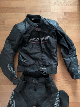 Motorradbekleidung Firefox Leder schwarz Grösse 38