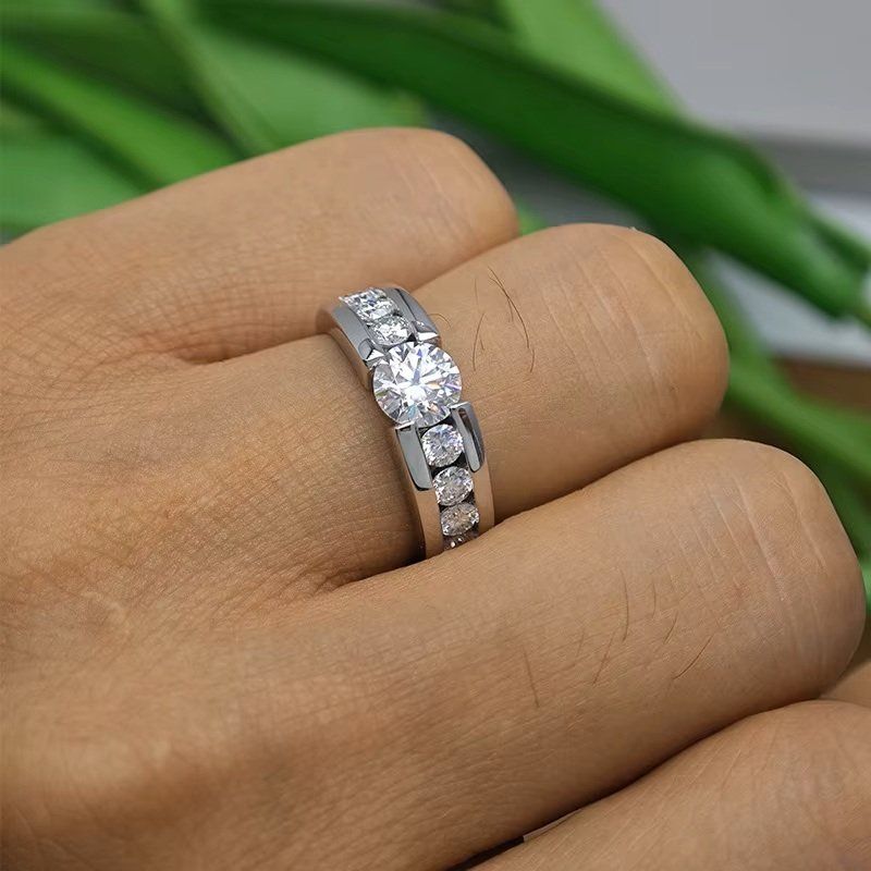 Ringe: Moissanit Ring, Silber - Gr. 61 GRA-Zertifikat – Neu (gemäss Beschreibung) aus Thun von Creative-Art-Tess 6