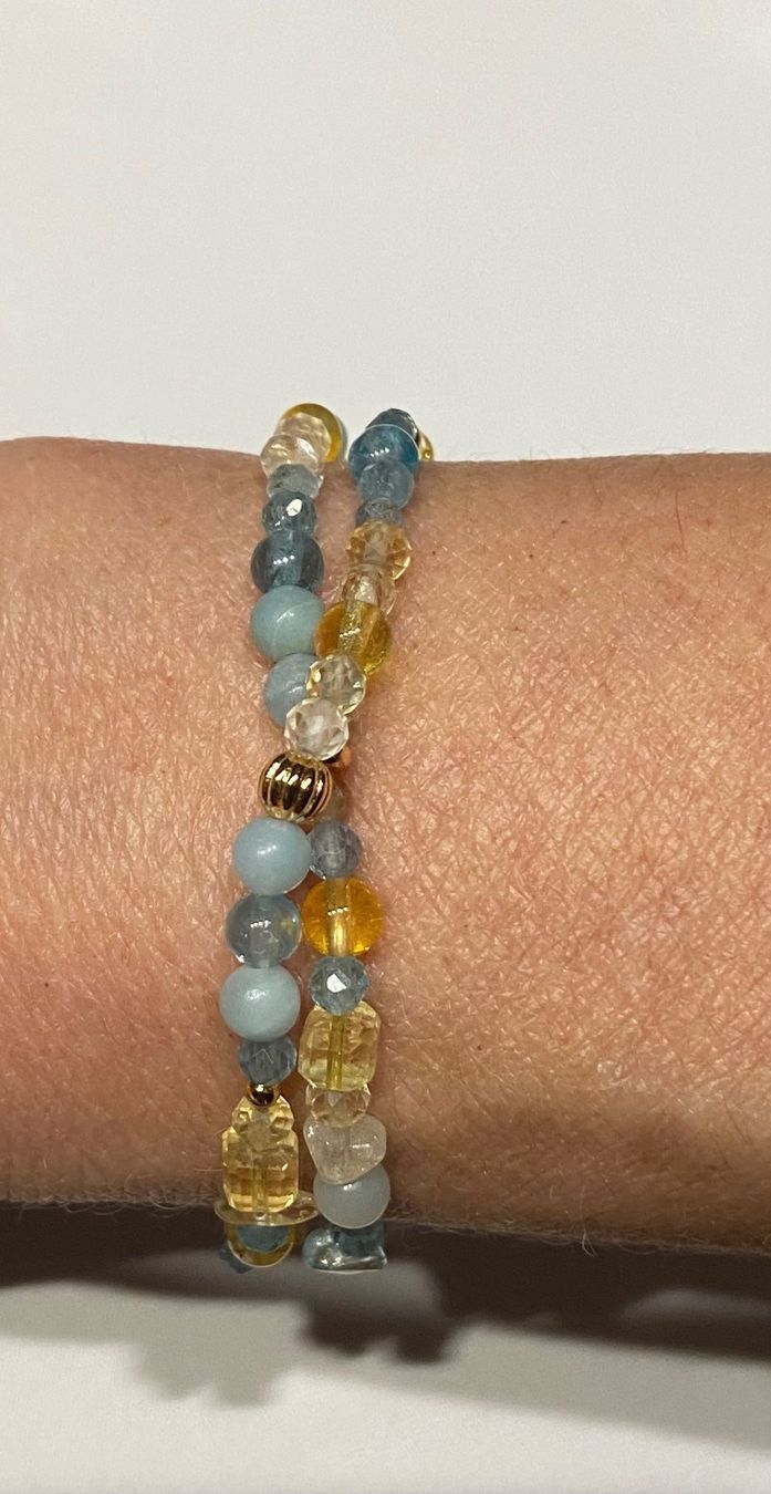 Bracciali & Braccialetti: 2fach Edelstein Armband Citrin Apatit Amazonit auf Mass – Nuovo e nell'imballaggio originale da Zuzwil SG venduto da Lemliskat 6