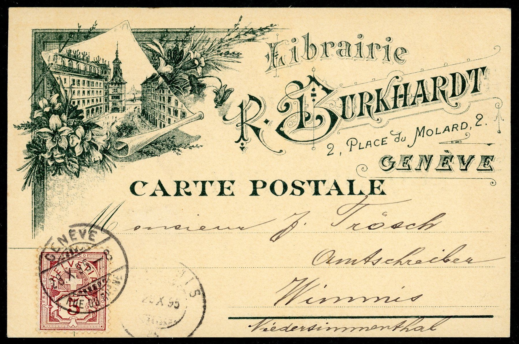 Alle Briefmarken: Burkhard Karte Genève – Gebraucht aus Opfikon von Pritt04