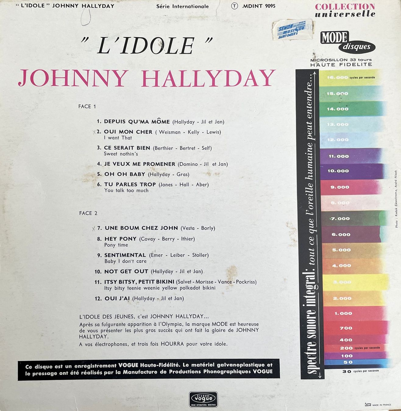 Dischi in vinile: Johnny Hallyday - L'idole – Usato da Savagnier venduto da Ne2065 1