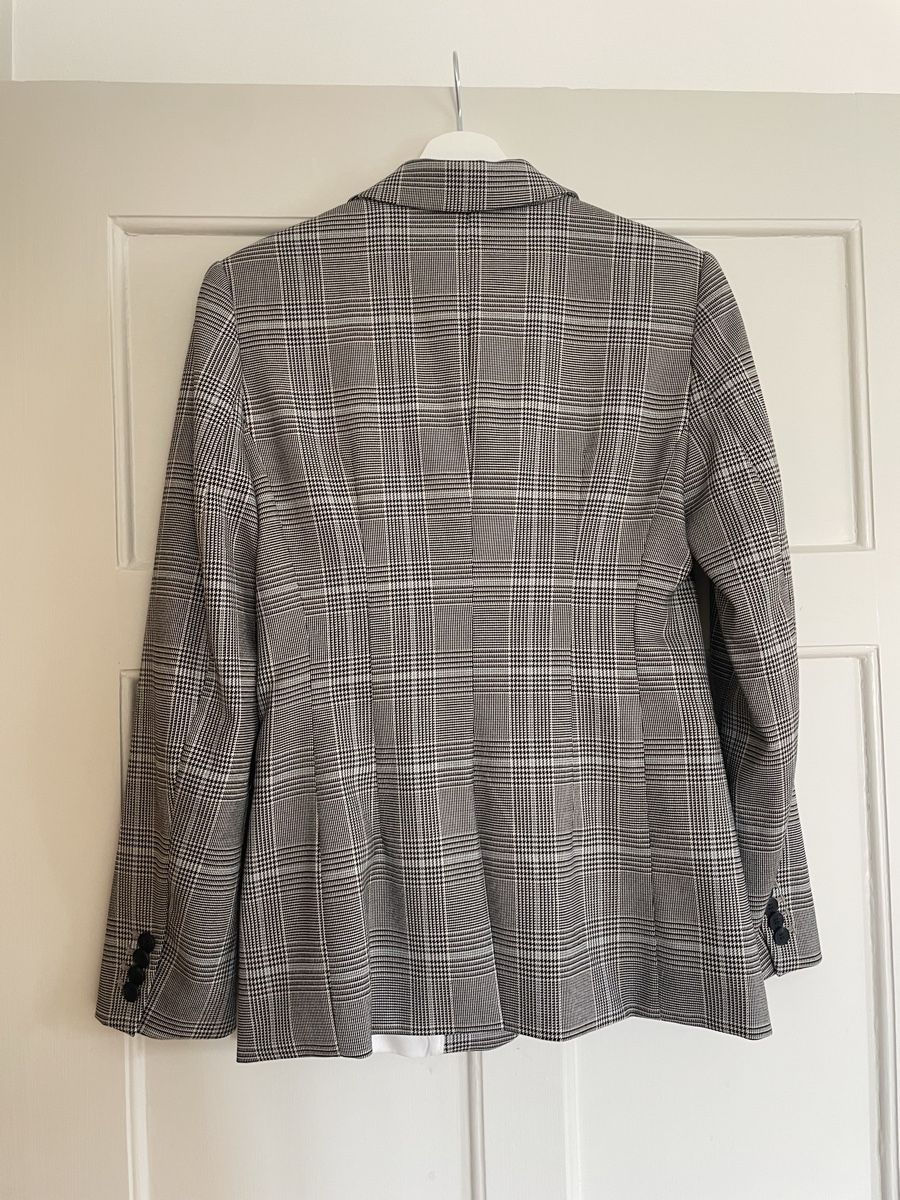H&M Jacken: H&M Blazer Karomuster grau/blau, Gr. 36 – Gebraucht aus Zürich von katidust 1