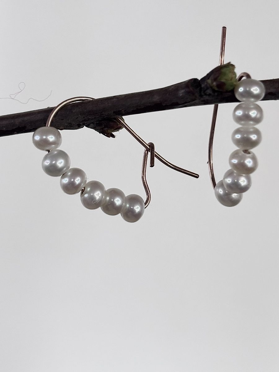 Orecchini pendenti & Orecchini a lobo: Handmade freshwater pearl earrings. – Nuovo (secondo la descrizione) da Dübendorf venduto da S1973E 1