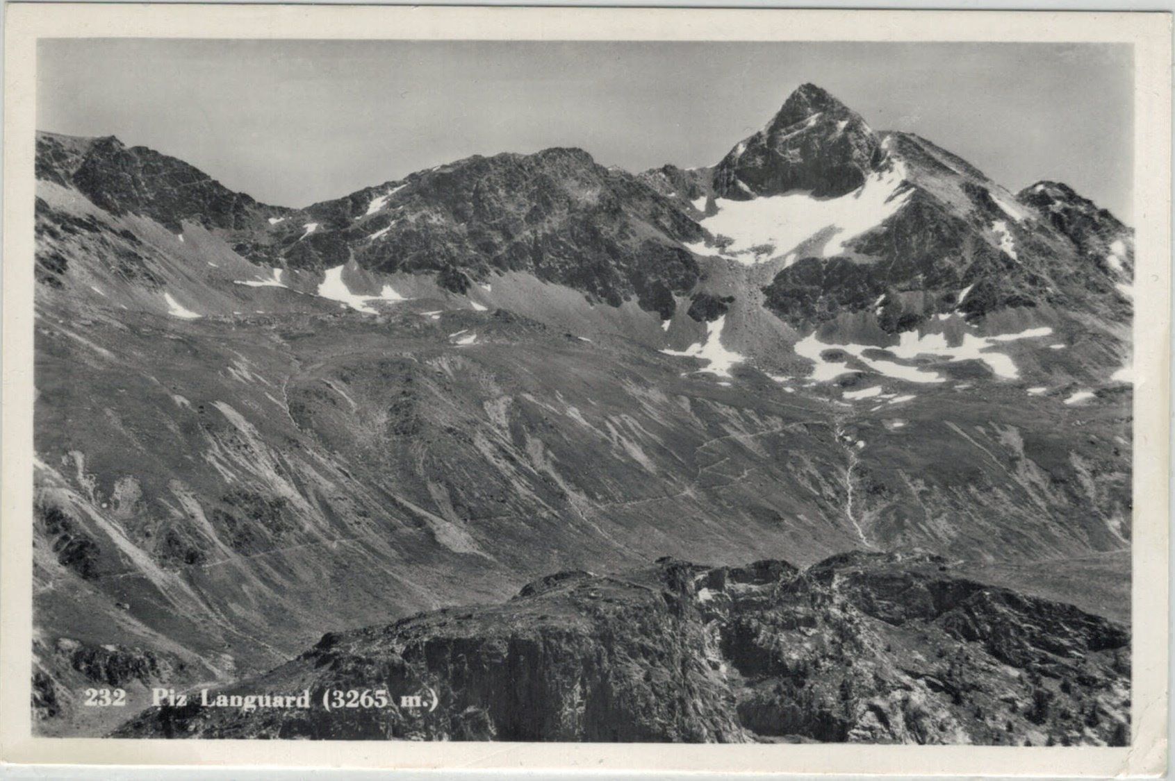 Cartoline postali: GR 63 Piz Languard 1965 – Usato da Fribourg venduto da philafri