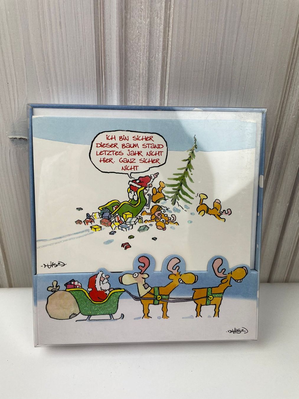 Karten: 12 lustige Weihnachtskarten "The Snow Must Go On" – Neu und originalverpackt aus Wängi von LiqKojote