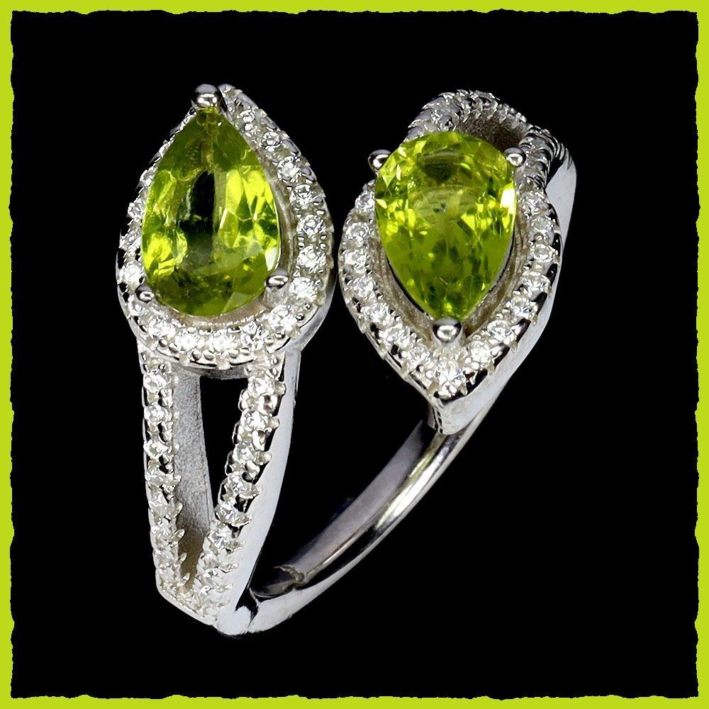 Anelli: ♛ Peridot 925 Silberring – Nuovo e nell'imballaggio originale da Oberglatt ZH venduto da Hot-Spot 1