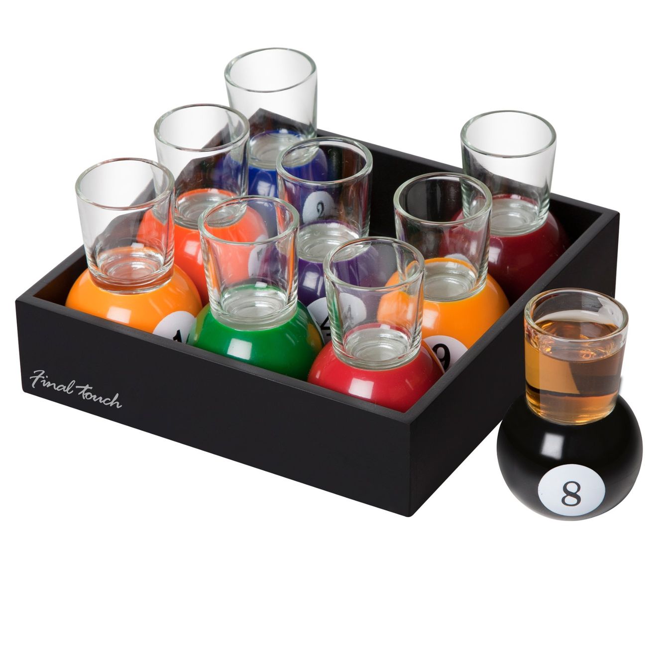 Set di piatti: Pool Shots Gläserset mit Serviertablett – Nuovo e nell'imballaggio originale da Schwyz venduto da mucholoco
