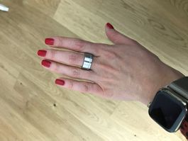 Schmuck - Ring, matt, Steel, Zirkonia-Steinen besetzt, Kado