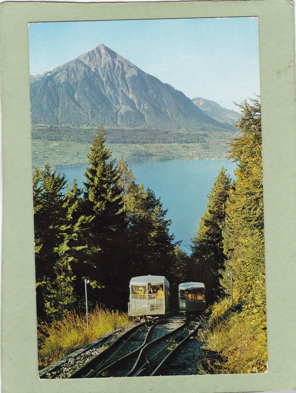Cartoline postali: Beatenberg Bahn Thunersee Niesen 1967 – Usato da Herisau venduto da Lisegrat2008