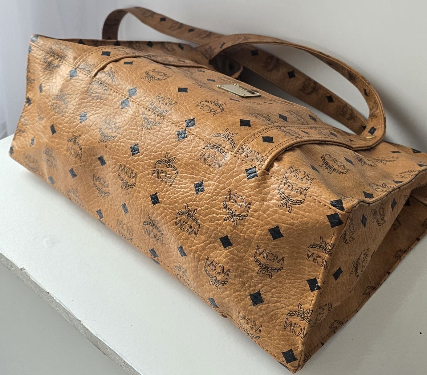 Mcm Borse da donna: MCM Shopper Medium Heritage Cognac Canvas – Usato da Niederteufen venduto da Mira_72 9