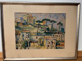 Georg Schaible (1907 - 2007 Aquarell  1933 Neapel, Italien