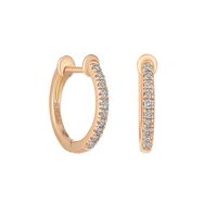 Orecchini creole in oro rosa con diamanti naturali