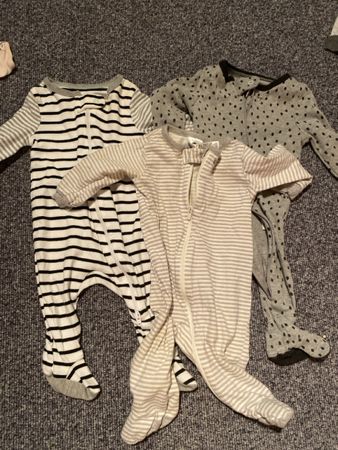 3er-Pack Pyjama-Set. 0-3 M 56-62