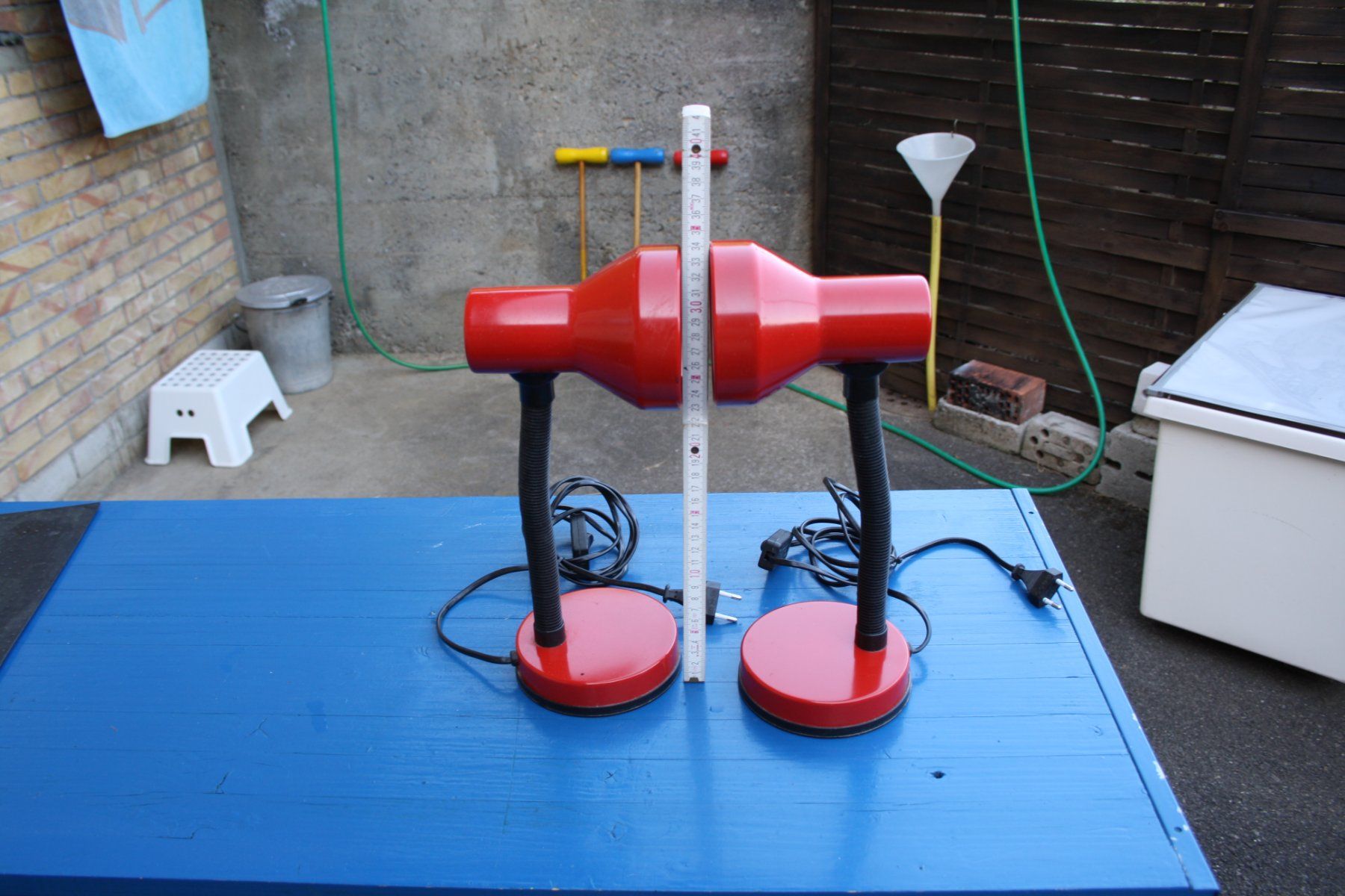 Lampade: 2 VINTAGE TISCHLAMPEN LAMPEN – Usato da Wauwil venduto da Pneuedy 8
