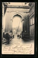 Fribourg, Entree du Grand Pont suspendu