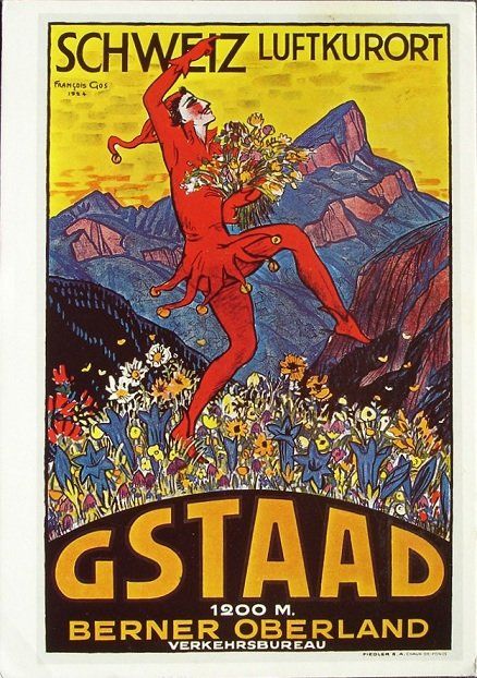 Cartoline postali: GSTAAD Plakat-Werbung – Usato da Jona venduto da philajona