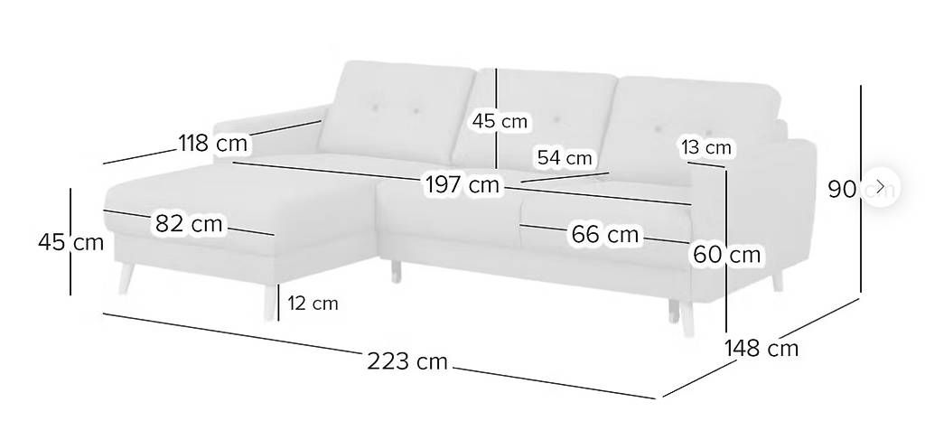 Divani: Ecksofa SOLA mit Longchair – Usato da St. Gallen venduto da meisoeren 3