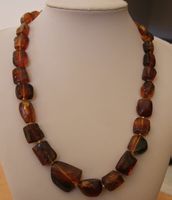 Nachlass: Ostsee Bernstein Schmuck Kette Collier 43 Gramm