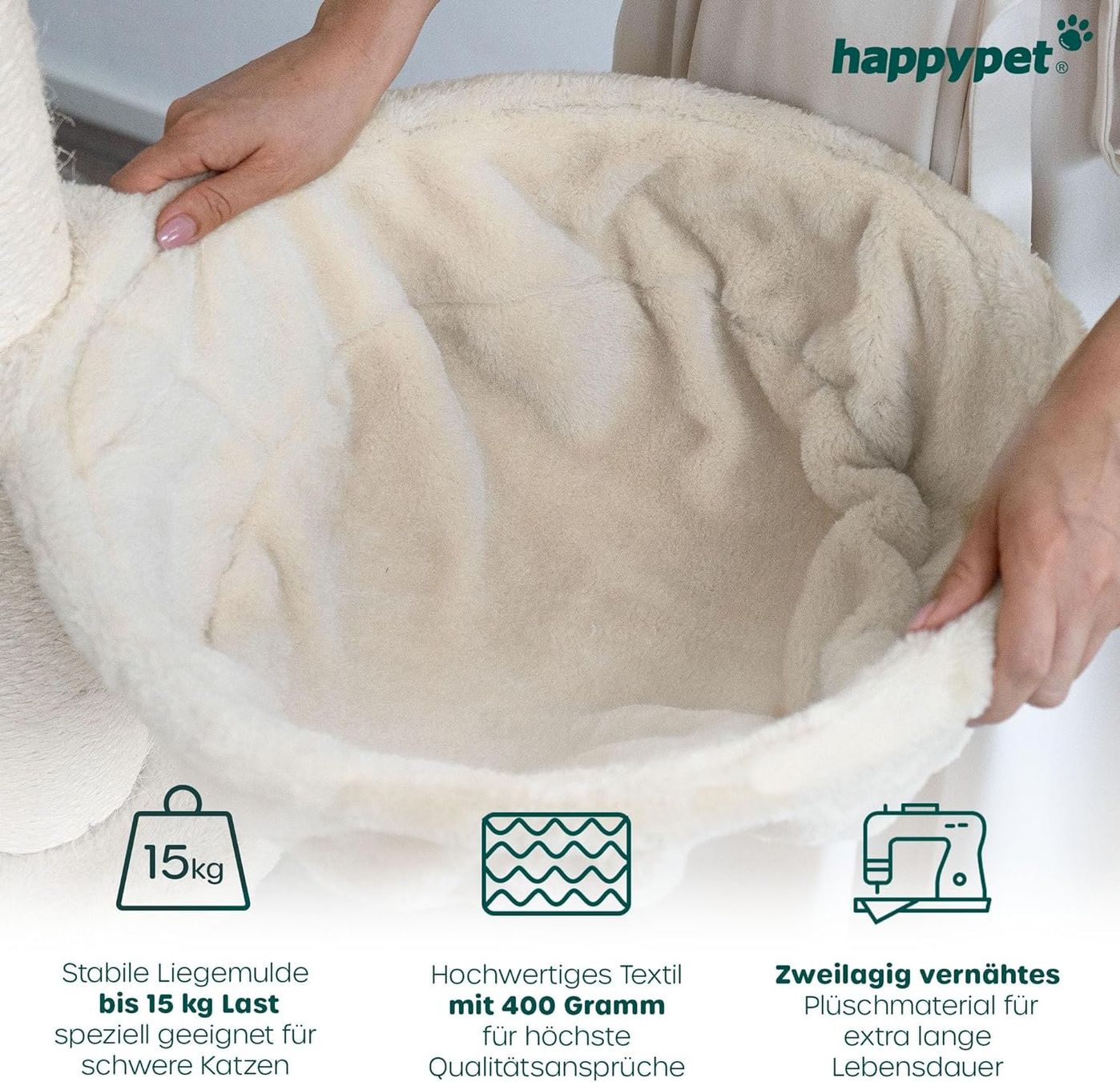 Katzenbaum - Kratzbaum: HAPPYPET Kratzbaum 171cm ‎Creme – Neu und originalverpackt aus Bottighofen von zaap 3