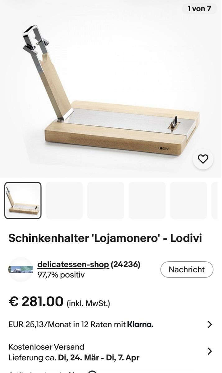 Elettrodomestici da cucina: Schinkenhalter 'Lojamonero' - Lodivi NEU – Nuovo (secondo la descrizione) da Bonaduz venduto da Malves10 1