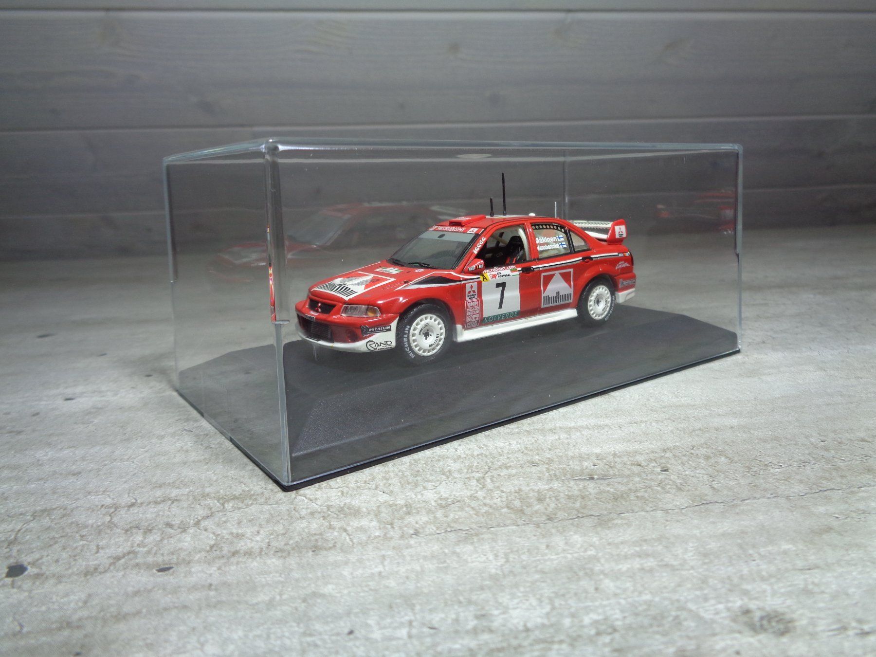 Mitsubishi Modellini d'auto: Ixo 1:43 Mitsubishi Lancer Evo VI Rallye – Usato da Reconvilier venduto da rallycar