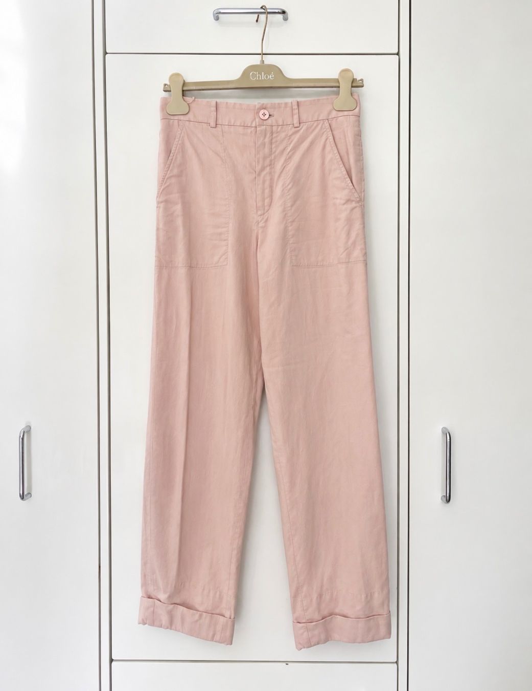 Chloé Pantaloni: Chloè Hose Rosé Baumwolle Grösse 36 – Usato da Zürich venduto da Marta_atram 3