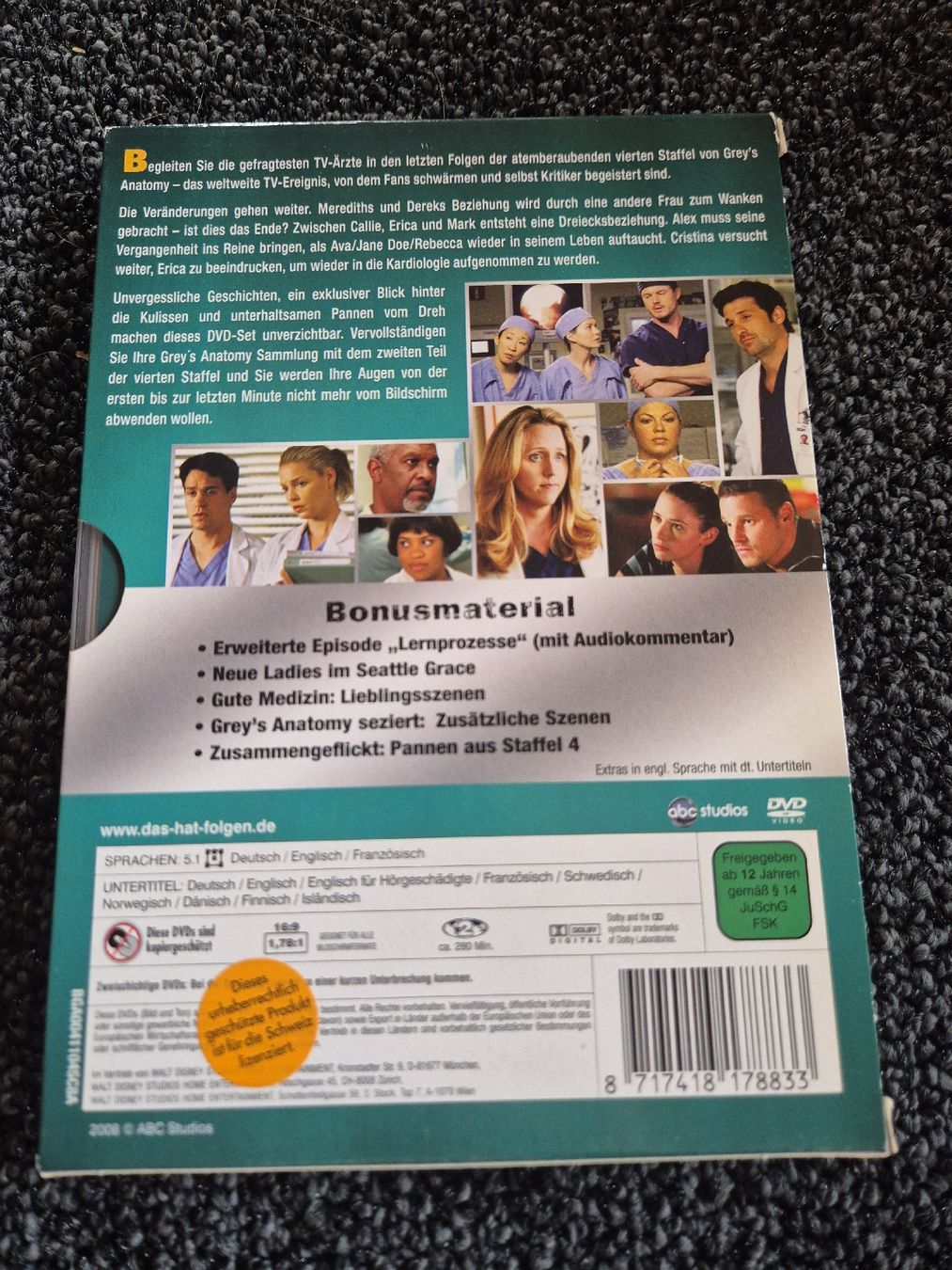 Tutti i DVDs: Grey's Anatomy - Staffel 4 Teil 2 – Usato da Ruswil venduto da jan_bxl5 1