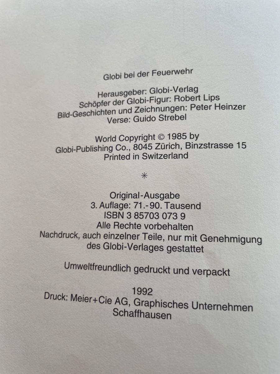 Libri: Globi bei der Feuerwehr 3. Auflage – Usato da Masein venduto da mosaba 1