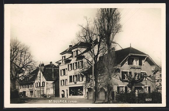Cartoline postali: St. Sulpice /Vaud, Strassenpartie mit Ge – Usato da Berlin venduto da bartko-reher