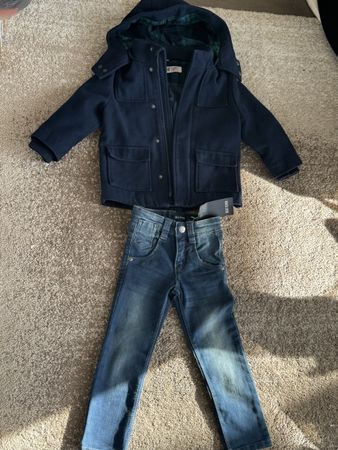 Herbst-Set: H&M Dufflecoat + Blue Seven Jeans NEU 98