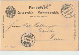 Ganzsache Postkarte Stabstempel Heiden