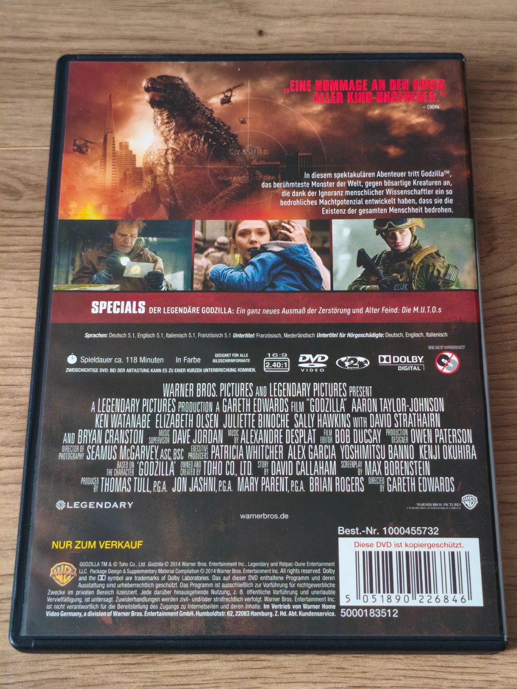 Tutti i DVDs: Godzilla – (DVD/2014) – Usato da Schaffhausen venduto da philscardstore 1