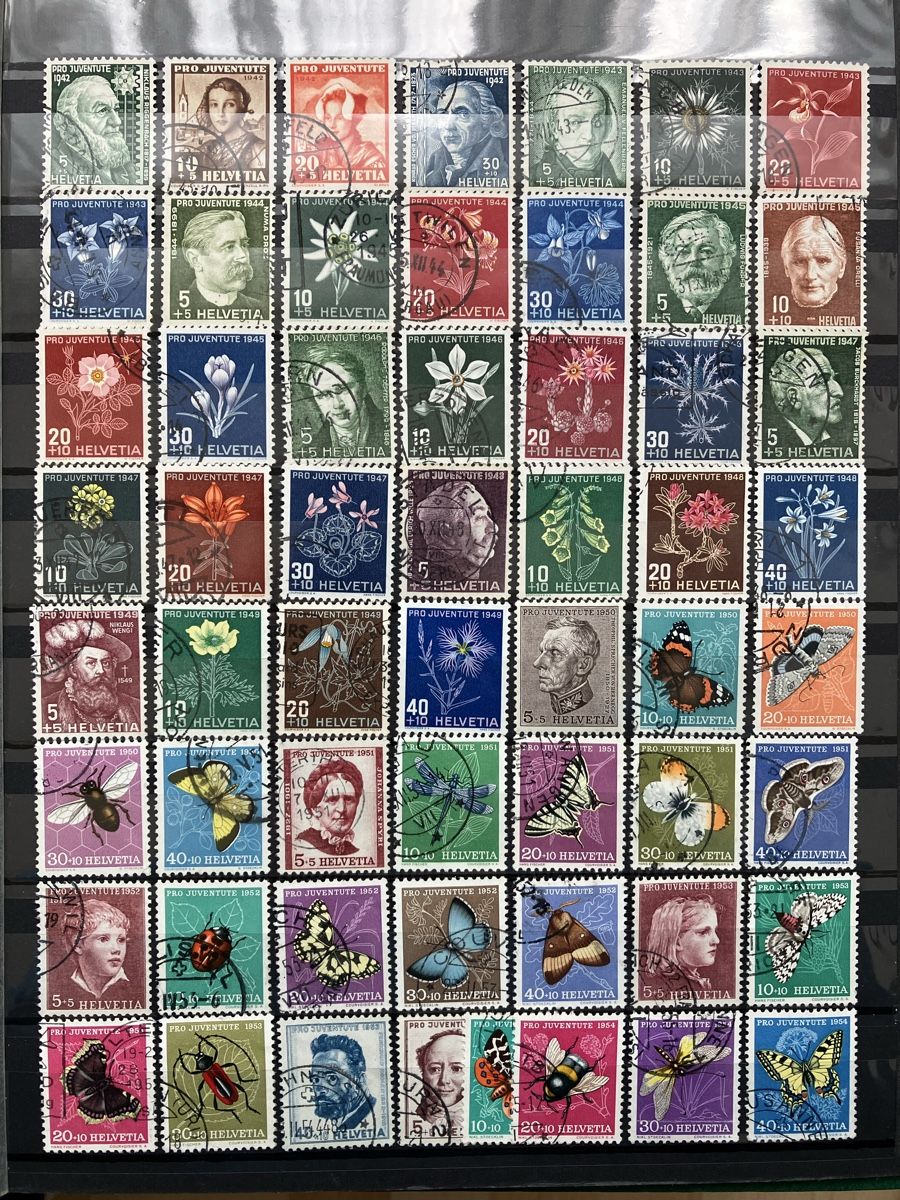Tutti i francobolli: Schweiz PJ - 1954 3s – Usato da Cham venduto da Diablo1232 2