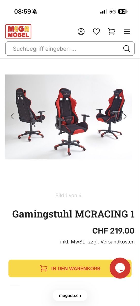 Stühle: McRacing Gamingstuhl – Gebraucht aus Bülach von ftho66 3