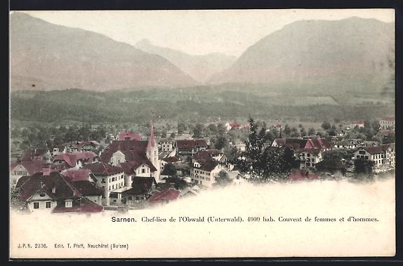 Cartoline postali: AK Sarnen, Chef-lieu de l'Obwald – Usato da Berlin venduto da bartko-reher