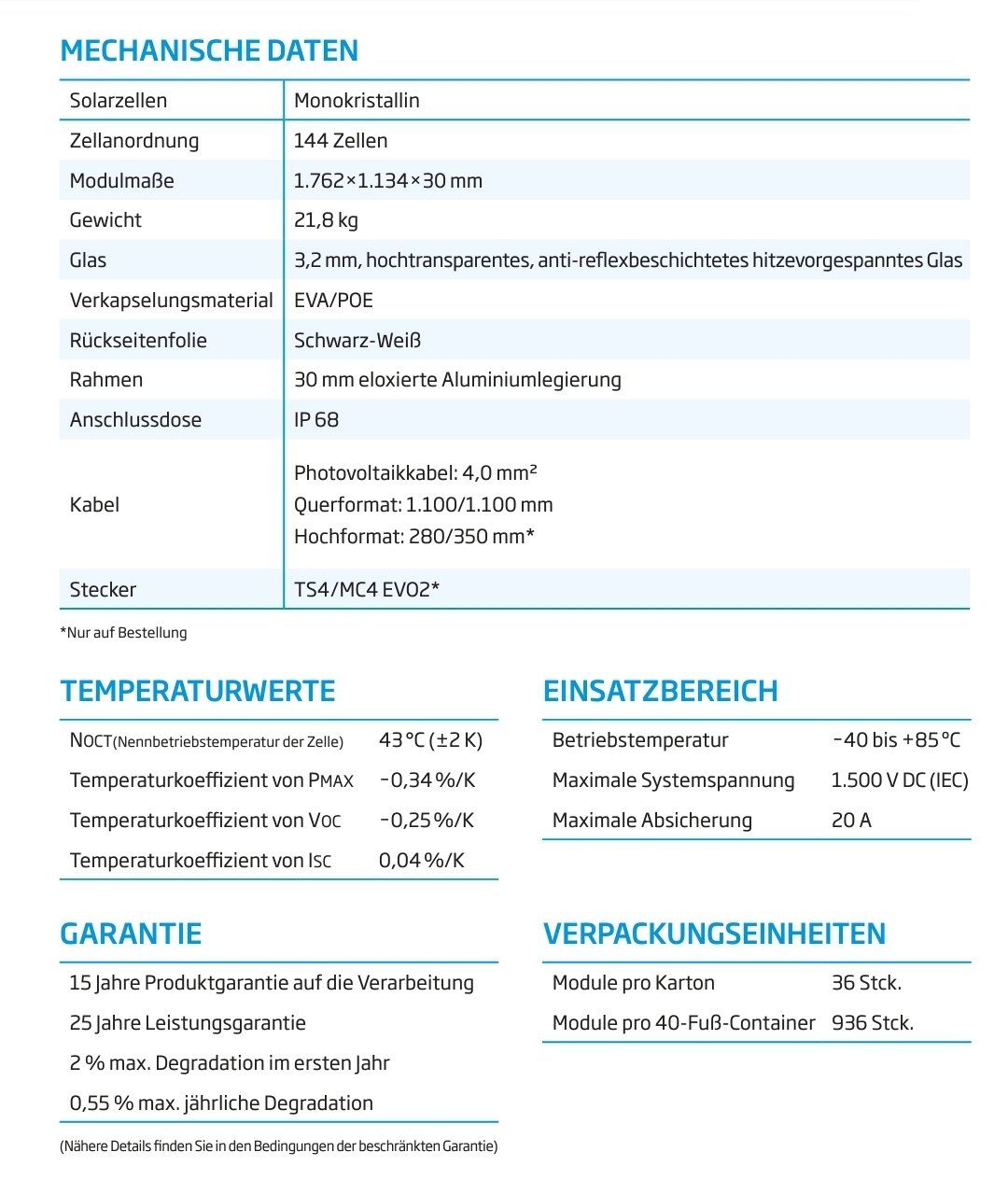 Trina Solar Dispositivi a energia solare: 410w Solar Module von Trina Vertex S full black – Nuovo e nell'imballaggio originale da Kreuzlingen venduto da cwave 6