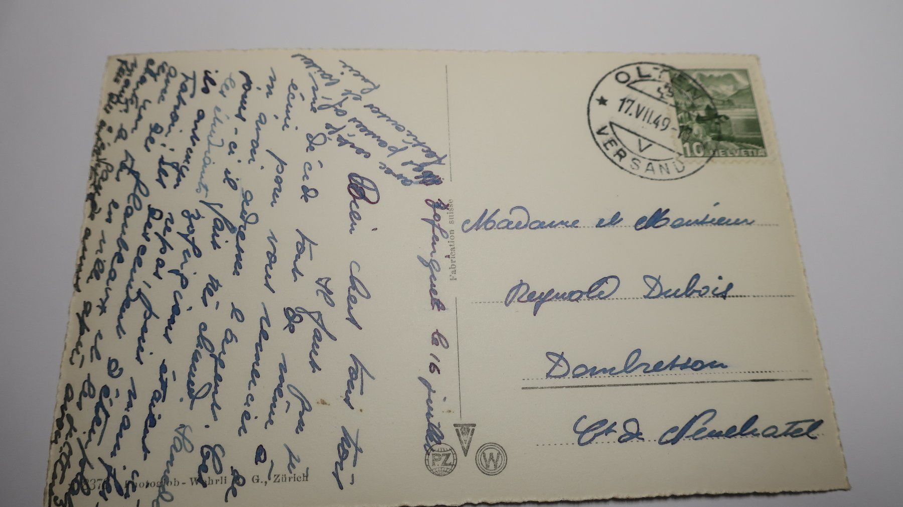 Ansichtskarten: Zofingen 1949 – Gebraucht aus Cormoret von Pascalll2001 2