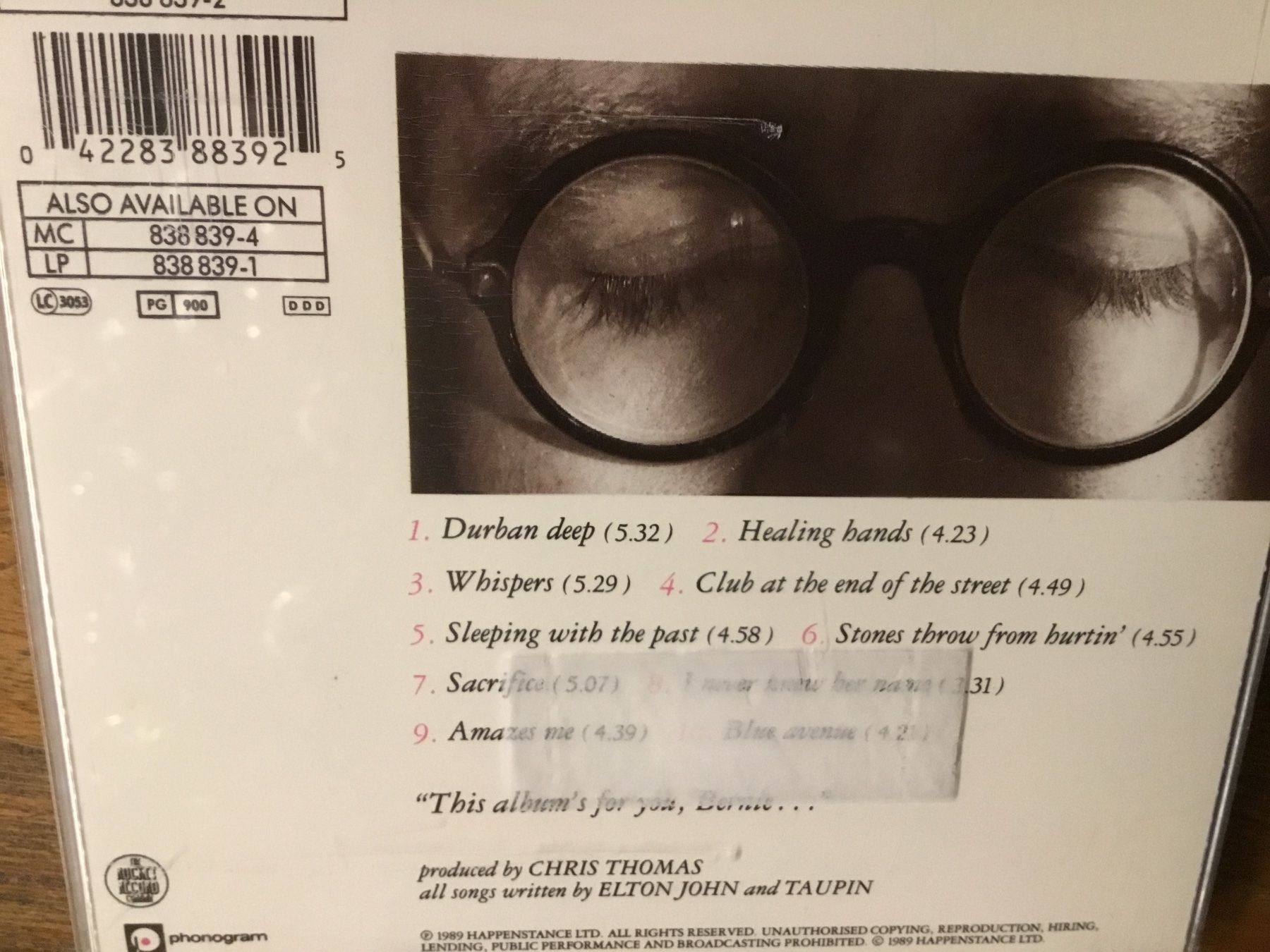 CD: Elton John - Sleeping With The Past CD   , – Usato da Thierachern venduto da sweden08 1