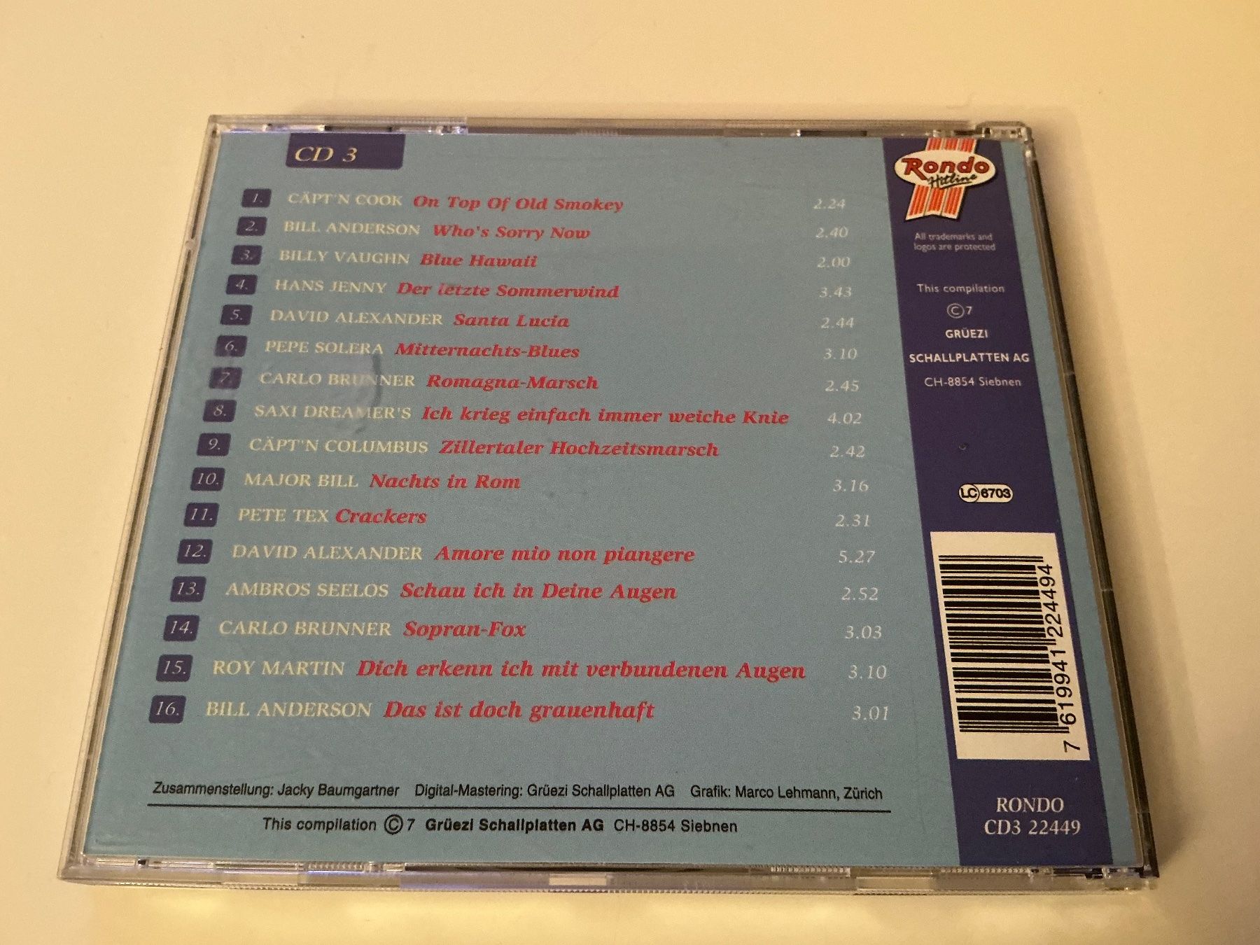 CD: Sweet Saxophone / CD 3 / Various – Usato da Dübendorf venduto da Shreck 1