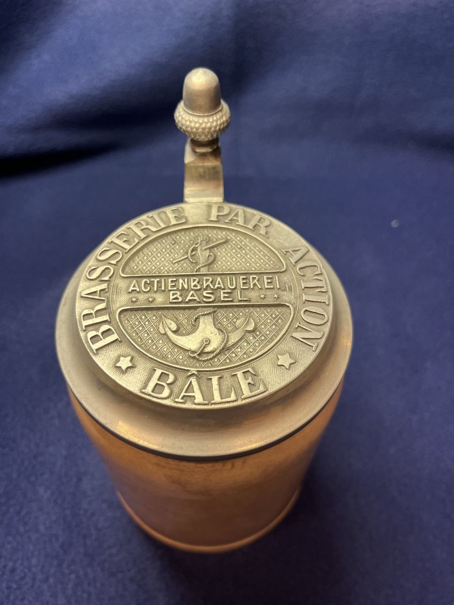 Bicchieri: Antiker Bierkrug Actien Brauerei Basel – Usato da Münchenstein venduto da robit01 4
