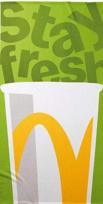 Teli da bagno: McDonald's Strandtuch Drink "Stay fresh" – Nuovo e nell'imballaggio originale da Willisau venduto da pz1993