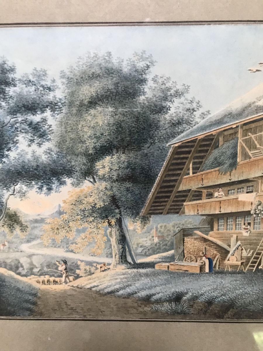 Dipinti: Schweizer Schule 19. JH Aquarell – Usato da Wolfhalden venduto da SecondAntique 3