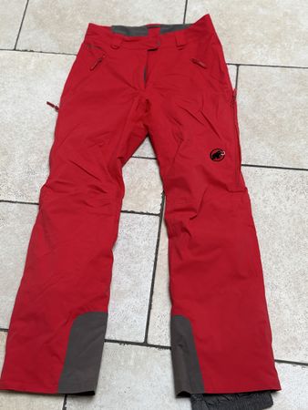 Pantalon de ski Mammut rouge, taille 38, très bon état