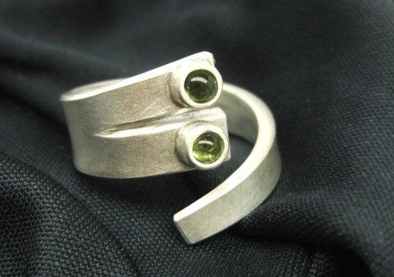 Anelli: spezieller Ring Silber 999 Einzelstück Peridot Gr. 57+ – Nuovo (secondo la descrizione) da Ermatingen venduto da Decovin 2