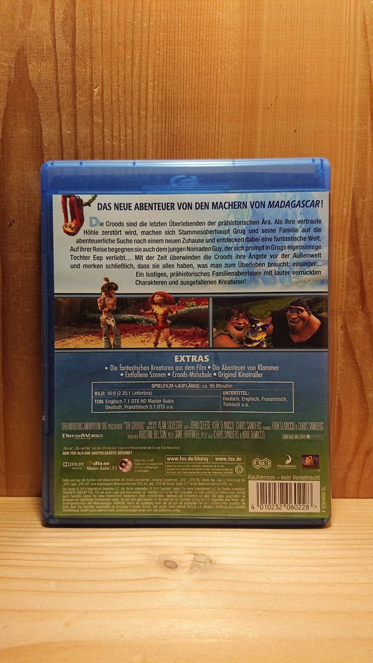 Tutti i DVDs: DIE CROODS Blu-Ray – Usato da Wilderswil venduto da Exebub 1