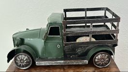 Deko-Metallauto, Vintage Stil, grüne Patina, Top Zustand