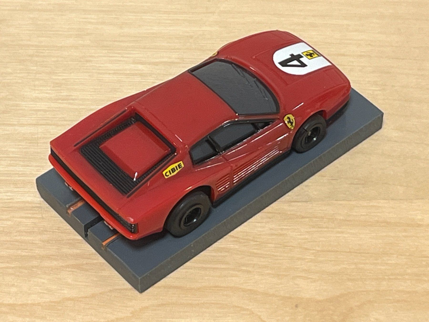 Rennbahnen: Tomy AFX Ferrari Testarossa #4 "Cibié " Dunkelrot – Neu (gemäss Beschreibung) aus Bülach von h0slotch 4