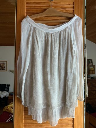 schöne Bluse / Tunika mit Baumwollfutter (circa Gr. 38-40)